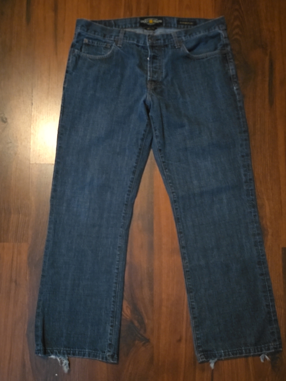 Men's Slim Bootleg Jeans - Dark Blue 36W X 32L